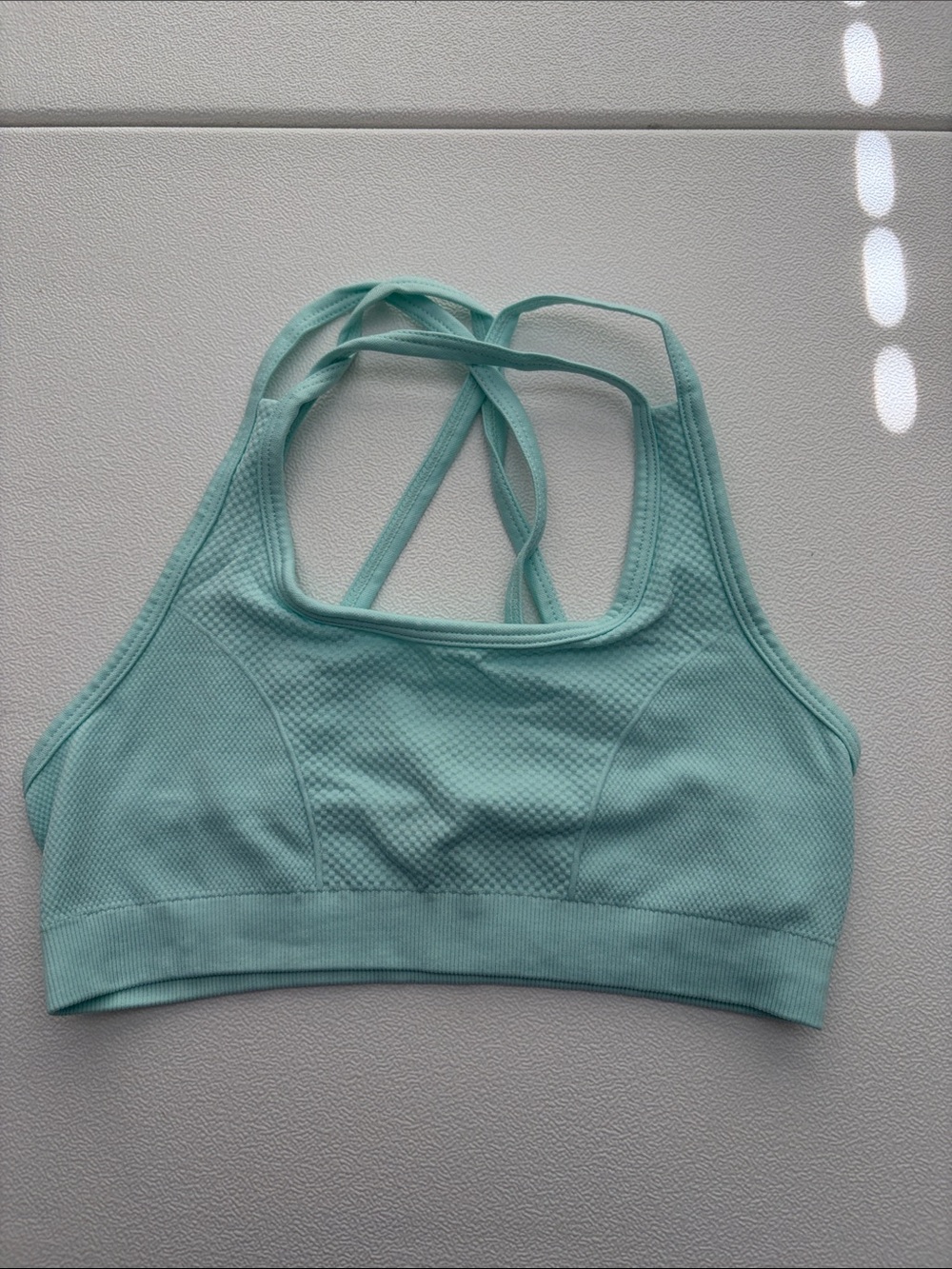 Zella Girl Light Mint Crisscross Back Sports Bra